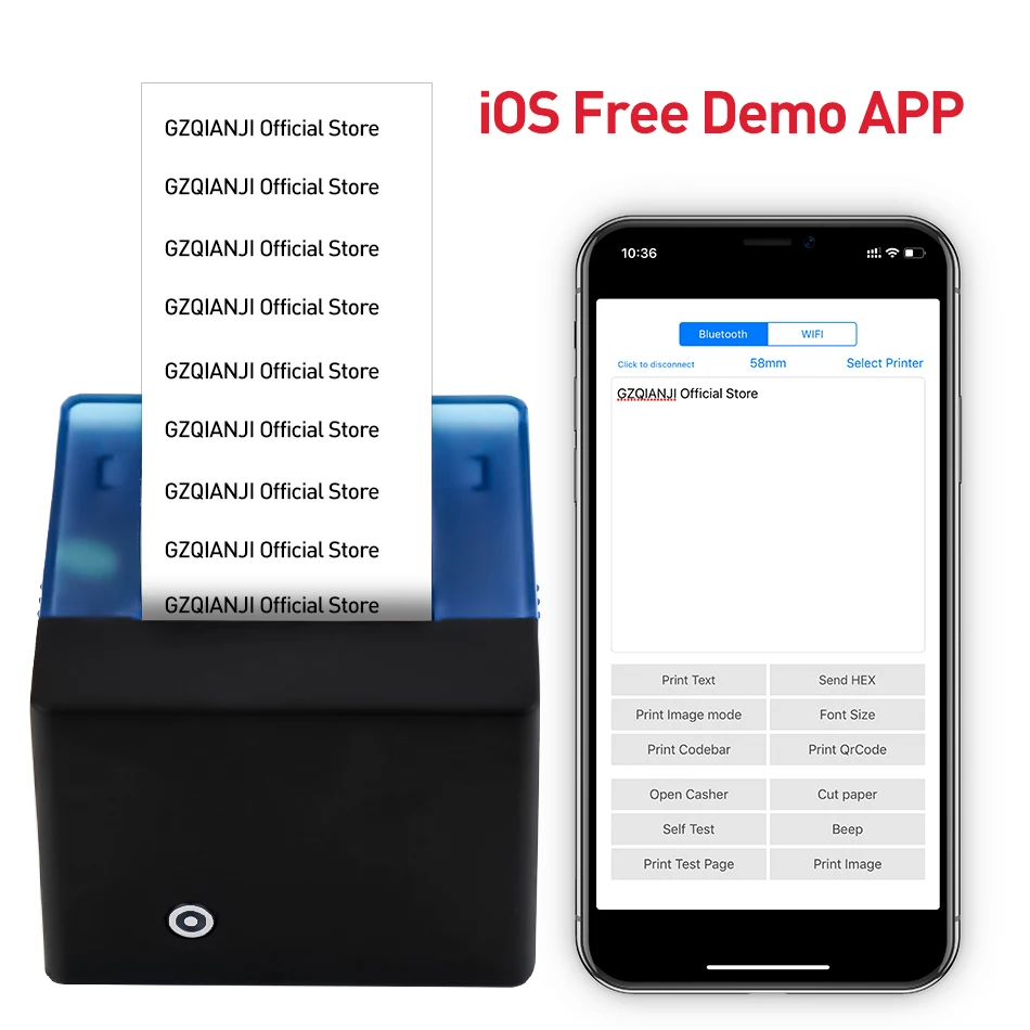 POS Bluetooth принтер мобильный мини Портативный Термальный чековый принтер ручные pos-принтеры Bluetooth для android iOS двойная система