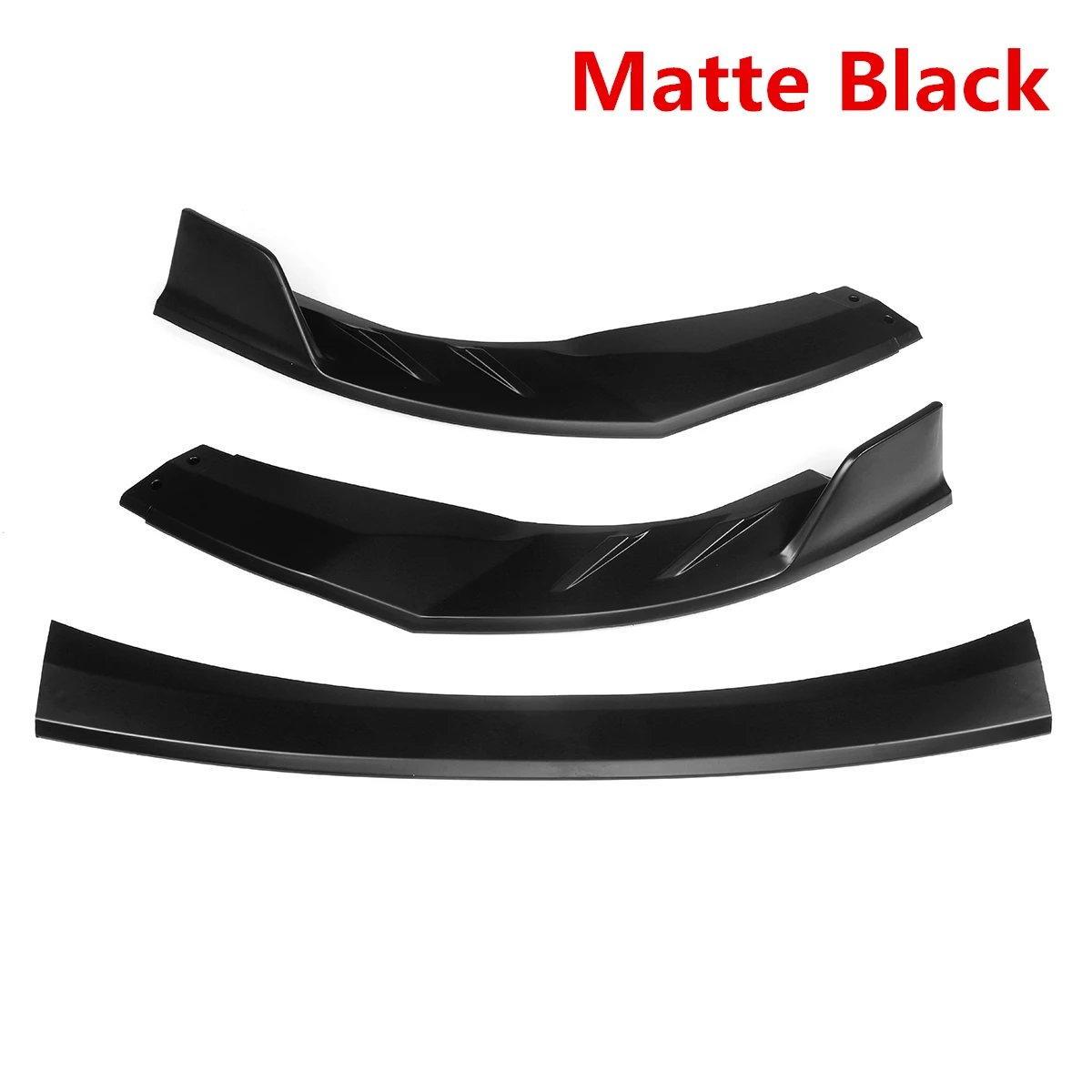 Matte Black Углеродное волокно вид/блеск/матовый черный 3 шт. автомобильный передний бампер для губ сплиттер защитный спойлер Накладка для Toyota для Corolla - Цвет: Matte Black
