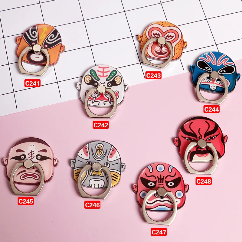 Пекинская опера маска смартфон палец ручка кольцо для Xiaomi Iphone подставка сотового