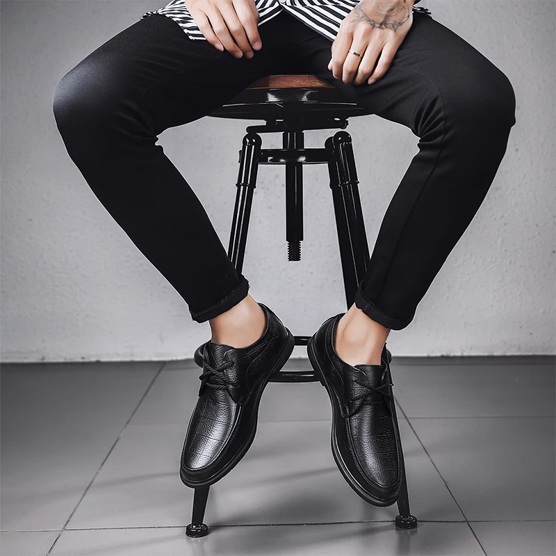 

Zapatos Casuales Para Hombre Casual Man Shoes Sneaker Leather Men Black Piergitar Men's Causal For Fashion 2020