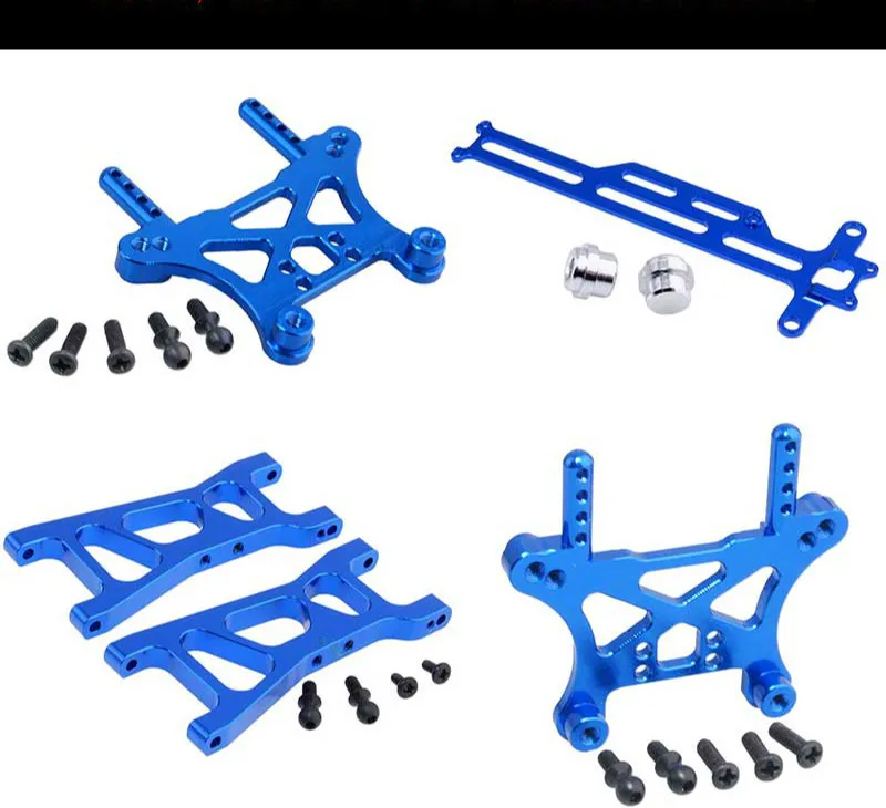 Accesorios de actualizaci&oacute;n de coche Modelo FS 1:18, aleaci&oacute;n de aluminio, brazo trasero y delantero, uspension, columna de carcasa de Metal, torre de choque, bandeja de Radio-0