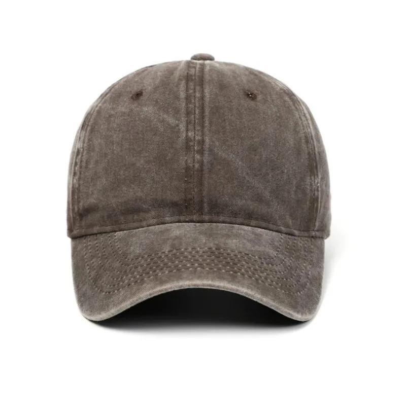 

solid color washed cotton baseball cap hip hop casual make old blank snapback hat cap men retro curved sun hat trucker hat bone