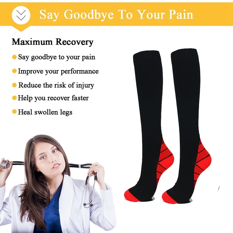 Мужские и женские мужские Компрессионные носки подходят для спорта