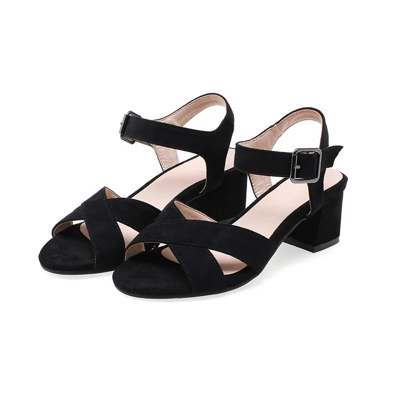 YQBTDL Лето 2020 замшевые черные бежевые босоножки на высоком каблуке женские туфли с