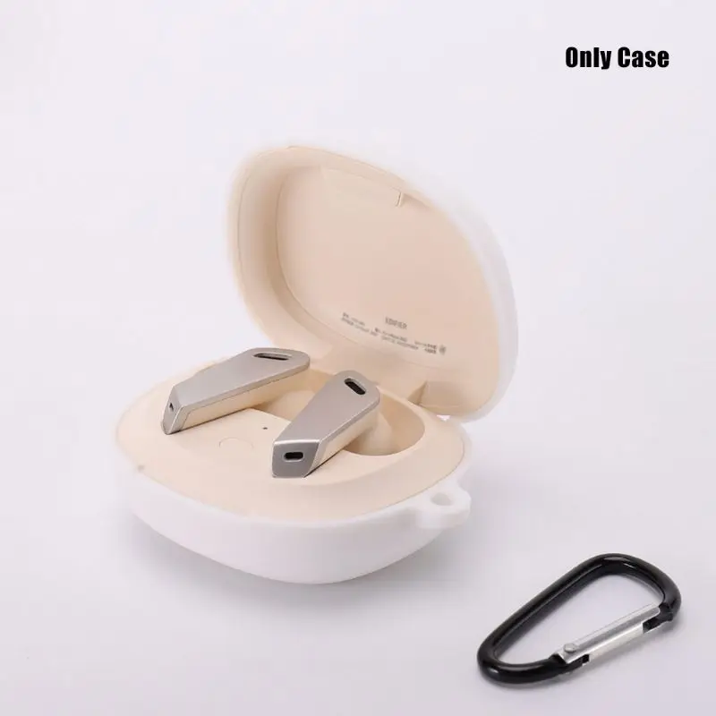 

Dust-proof Protective Cover Soft Silicone Case with Carabiner for EDIFIER TWS NB2 Bluetooth Headphones Headset