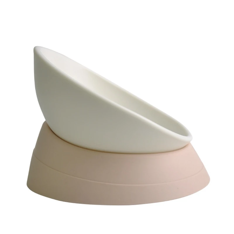 Миска для кошек и собак нескользящая чаша с наклоном плоская домашних