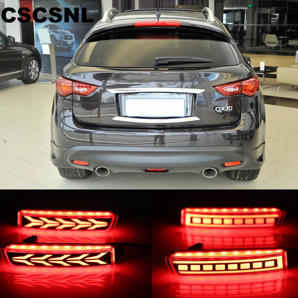 CSCSNL 2 шт. светодиодный для Infiniti QX70 2013 2014 2015 2016 2017 2018 отражатель задний