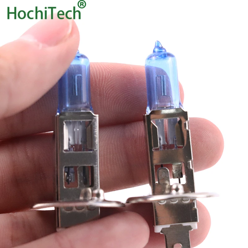 Высокое качество H1 галогенная лампа 6000K 12V 100W 55W 3000Lm ксеноновая темно-синяя супер