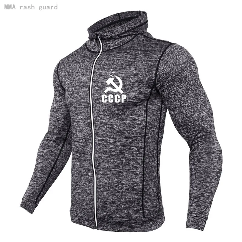 Толстовка CCCP мужской зимний костюм для бега плотная быстросохнущая рубашка