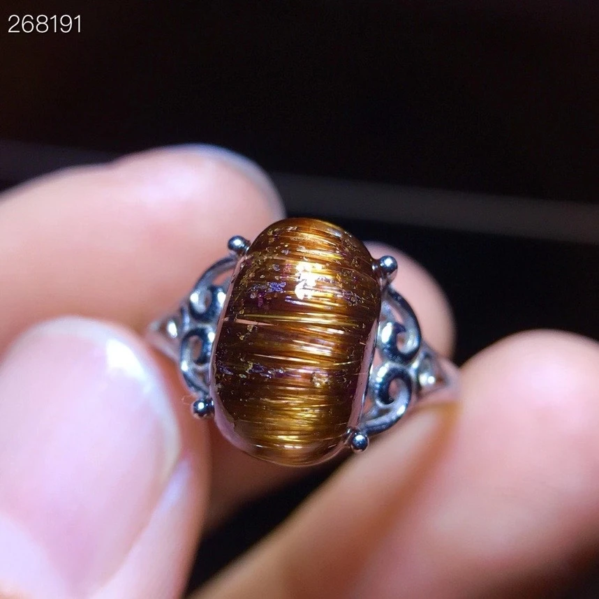 

Регулируемое кольцо из натуральной меди с кварцем, 12/7, 6 мм, женское овальное бриллиантовое серебряное кольцо с богатым камнем AAAAAA