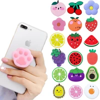 new 1pc fruit universal airbag mobile phone bracket for iphone samsung huawei cute animal finger holder air bag expanding stand