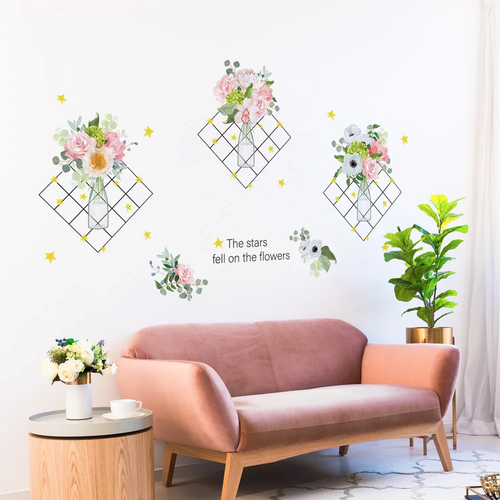 Современный нордический стиль Цветочная композиция FloArr Настенная Наклейка