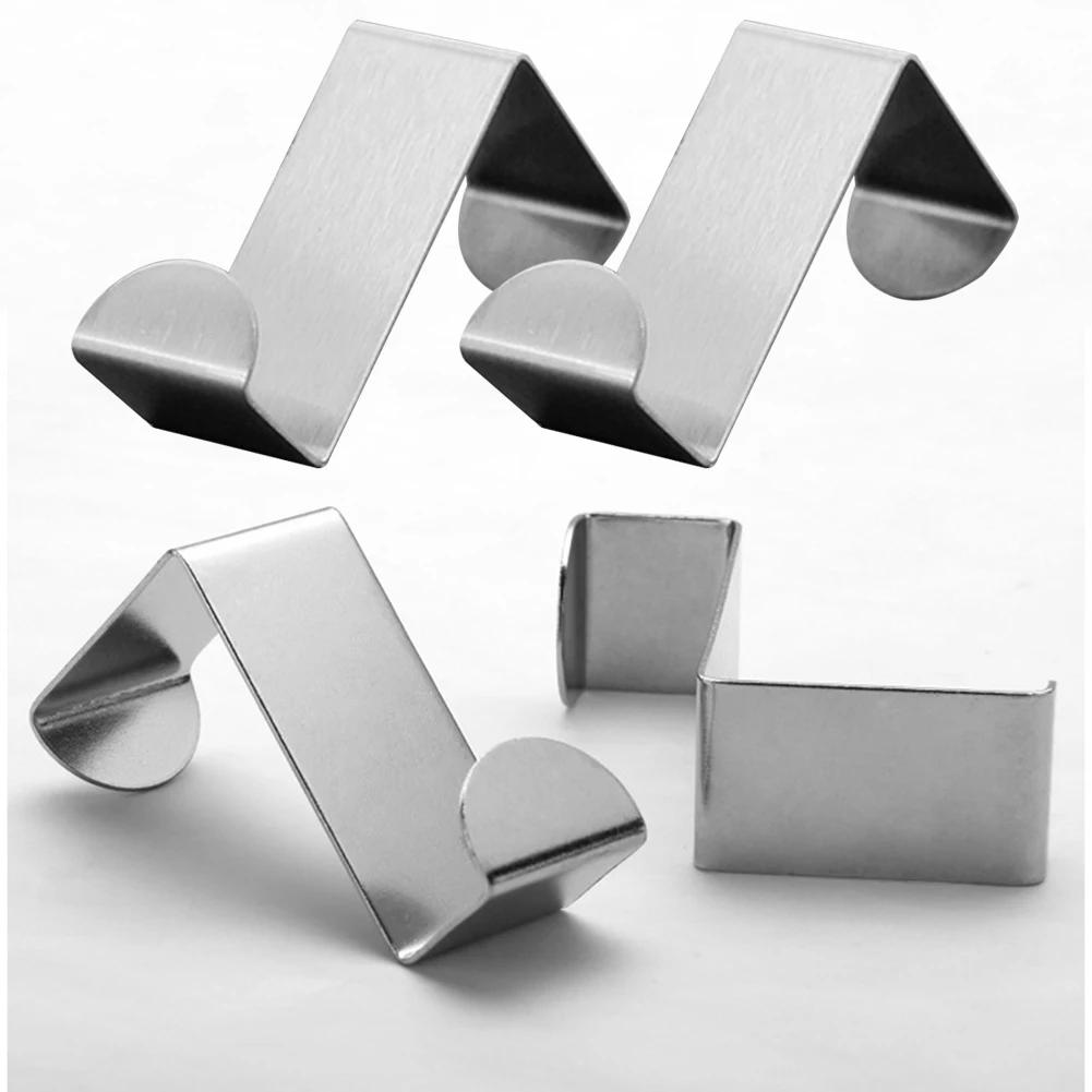 

2pcs Home Kitchen Door Stainless Steel Hooks Holder Wall Door Coat Hangers Rack Ties Bag Hanger Hanging Rack