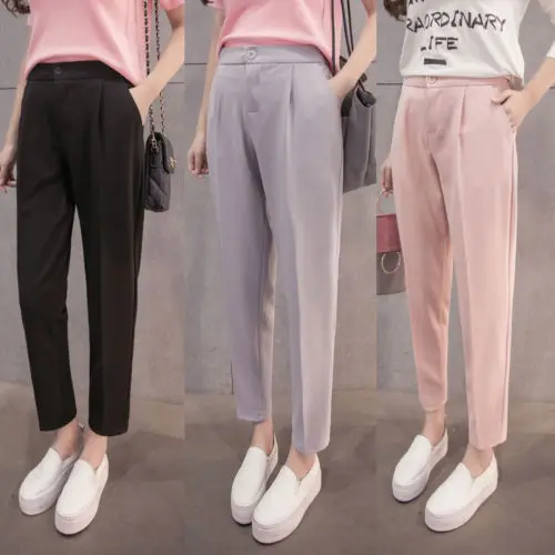 Брюки-султанки женские до щиколотки модные штаны-султанки с завышенной