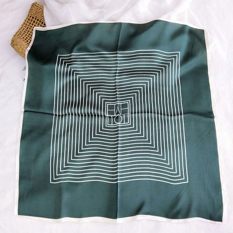 Летний квадратный шарф с геометрическим принтом женский платок Женский