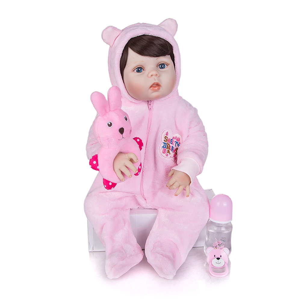 

23 inch Full Silicone Vinyl Reborn Baby Dolls boy girl toddler bebe reborn Waterproof Doll Baby Toy For Kids Birthday Gifts