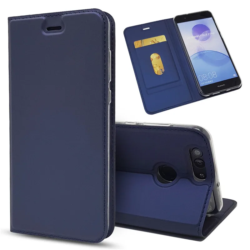 Чехол Бумажник для телефона Huawei nova 2 plus кожаный чехол книжка с подставкой и