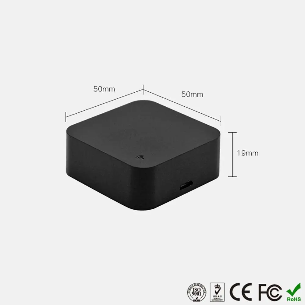 

CK-53 WiFi Universal Smart Remote Controller Infrared ABS 38KHz DC 5V/1A Blue LED Indicator Radiation Remote Control 50X50X19mm