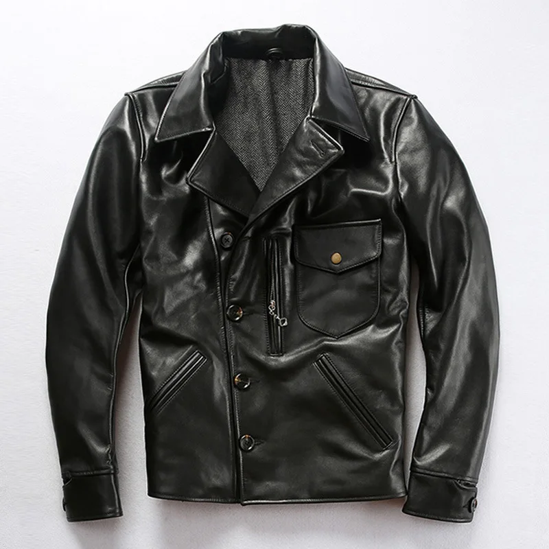 

Motocycle Jackets Natural Man Moto Biker Coat Winter Warm Clothing Men Leather Jacket