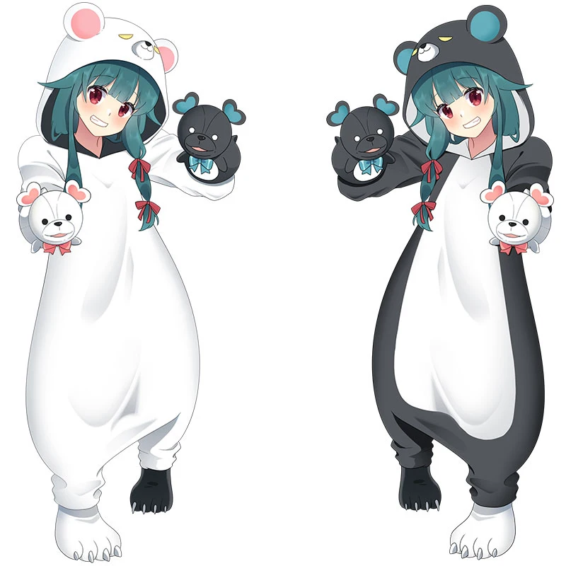 Комбинезон для косплея Kuma Bear флисовый костюм-комбинезон с надписью Медведь