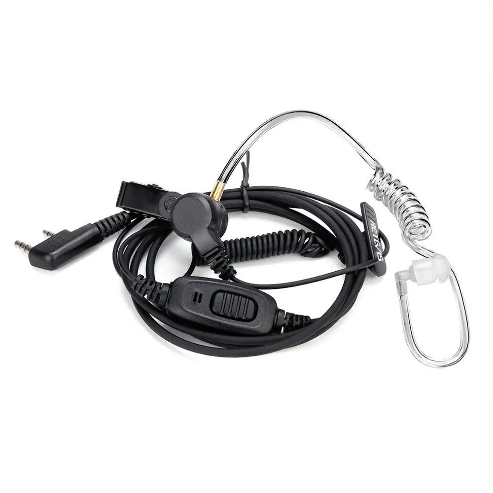 Фото Retevis EEK009 2Pin Walkie Talkie наушники Акустическая трубка Гарнитура с PTT микрофоном для Kenwood Puxing Retevis RT3S RT22 RT81 C9162A №3