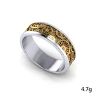 Европейское и американское популярное ретро простое Золотое механическое серебряное кольцо