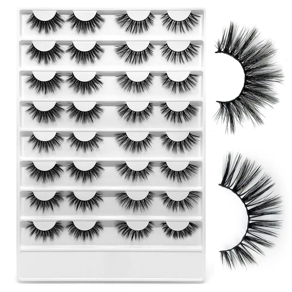 16pair 1602 NEW1/2/16 пар Накладные ресницы 3D норковые ресницы ручной натурального меха норки для макияжа толстый Поддельные Накладные ресницы с пушистым - Цвет: 16pair 1602