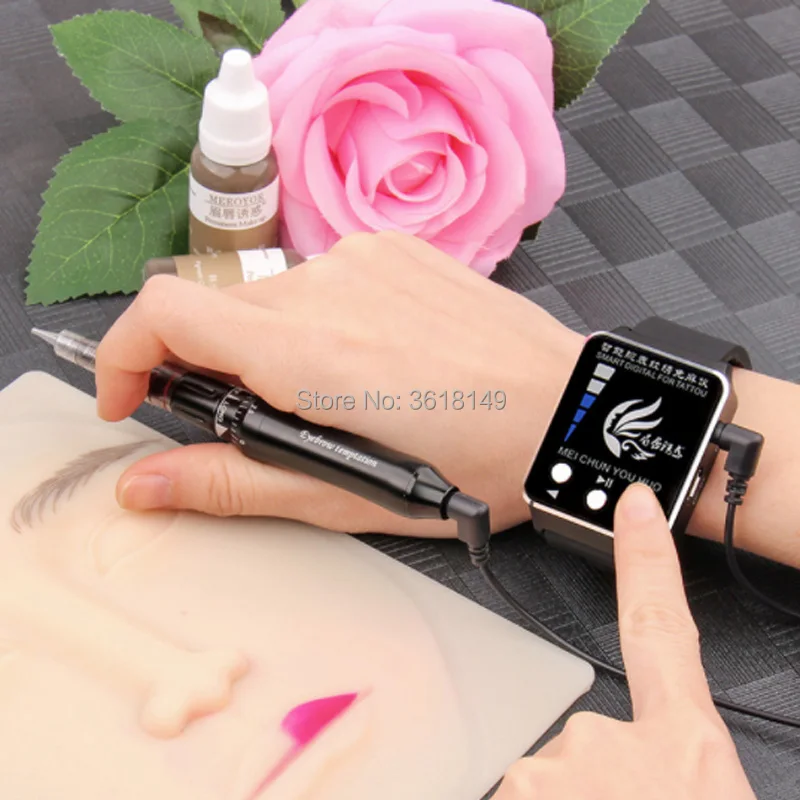 Digital Linen-free Tattoo Machine for Eyebrow Lip Smart Watch Embroridery Pen Anesthesia-free Needle Microblading | Красота и