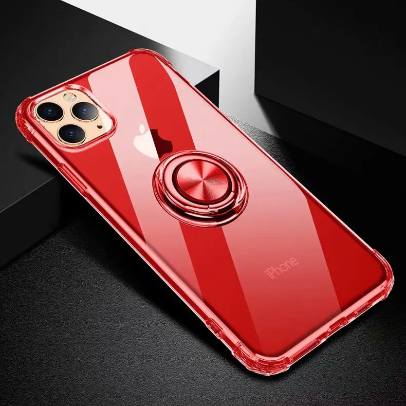 Чехол для Apple iphone 11 с кольцом магнитный штатив мягкий прозрачный защитный чехол для iphone 11 Pro Max iphone 11 11pro
