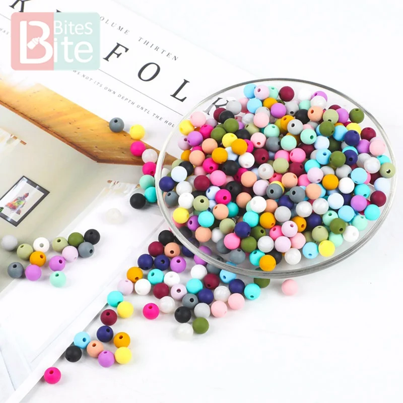 9 мм 50 шт. Силиконовые Круглые бусины детский Прорезыватель грызун крошечный