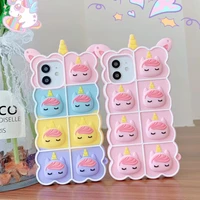 for iphone 6 7 8 plus x xr xs max 11 2 13 pro max mini 3d cute cartoon colorful horse soft silicone case phone cove shell strap