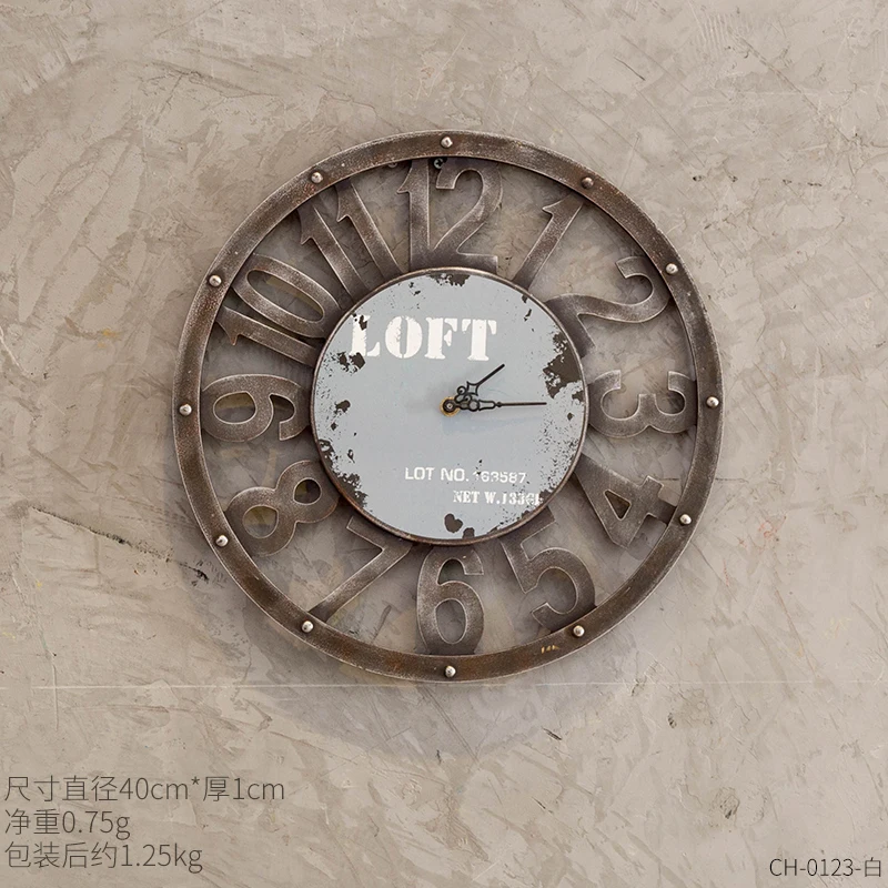 Креативные металлические велосипедные настенные часы винтажные большие ретро