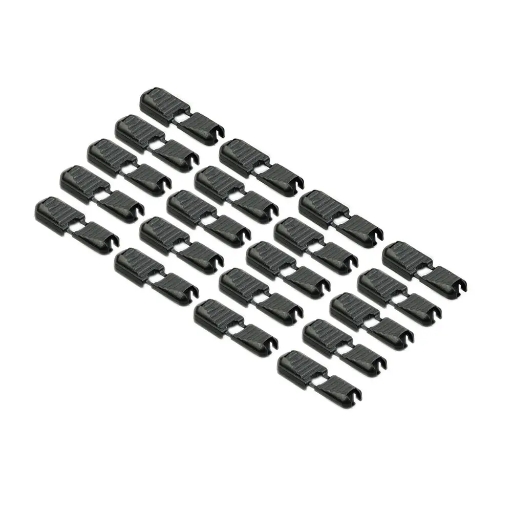 20 шт. практичный черный рюкзак одежда молния концы замок зажим Пряжка для