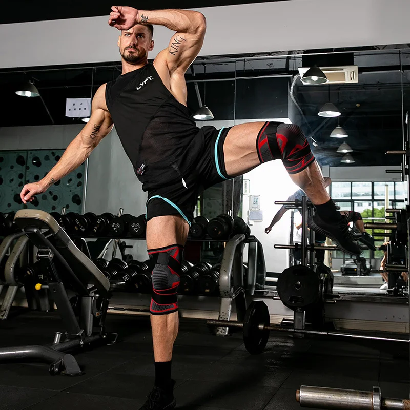 1 шт. спортивные наколенники для мужчин под давлением эластичная поддержка