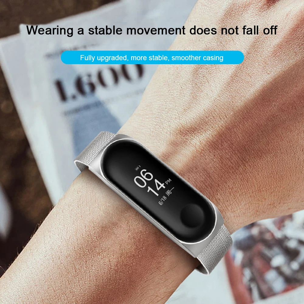 Для Mi Band 4 3 ремешок на запястье металлический браслет из нержавеющей стали для Xiaomi Mi Band 4 3 напульсники MiBand 4 3 Band 4 Pulseira Miband4