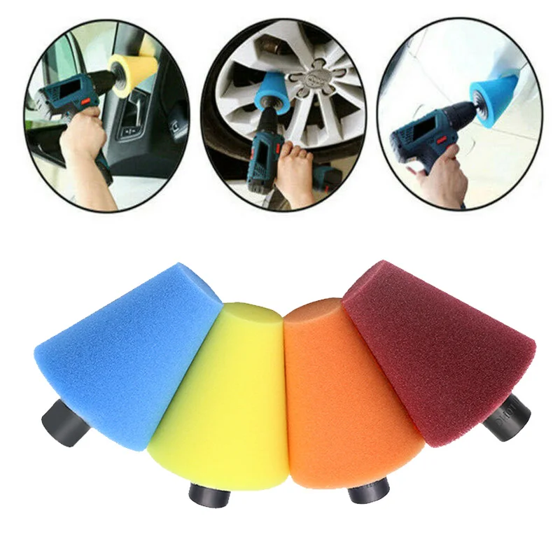 

Plastic Polishing wheel 4pcs Polishing 4x Buffing Burnishing Cone Foam