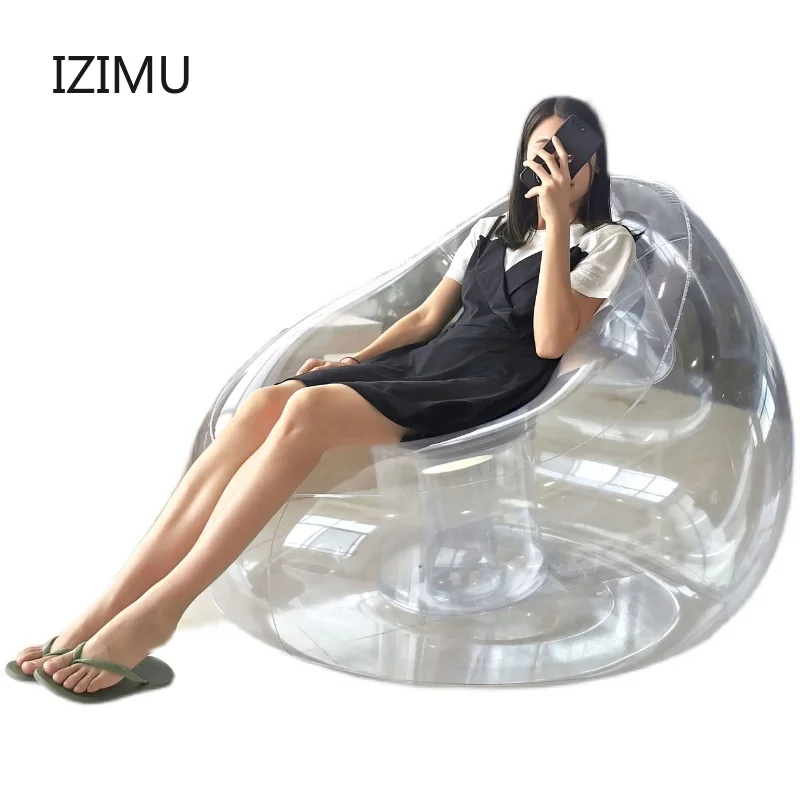 

Simple Portable Single Inflatable Lazy Sofa Multifunctional Folding Bed Beach High Quality Furniture Garden Outdoor Lounger