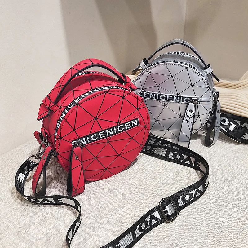 Сумки через плечо для женщин 2019 модные простые круглые сумки на