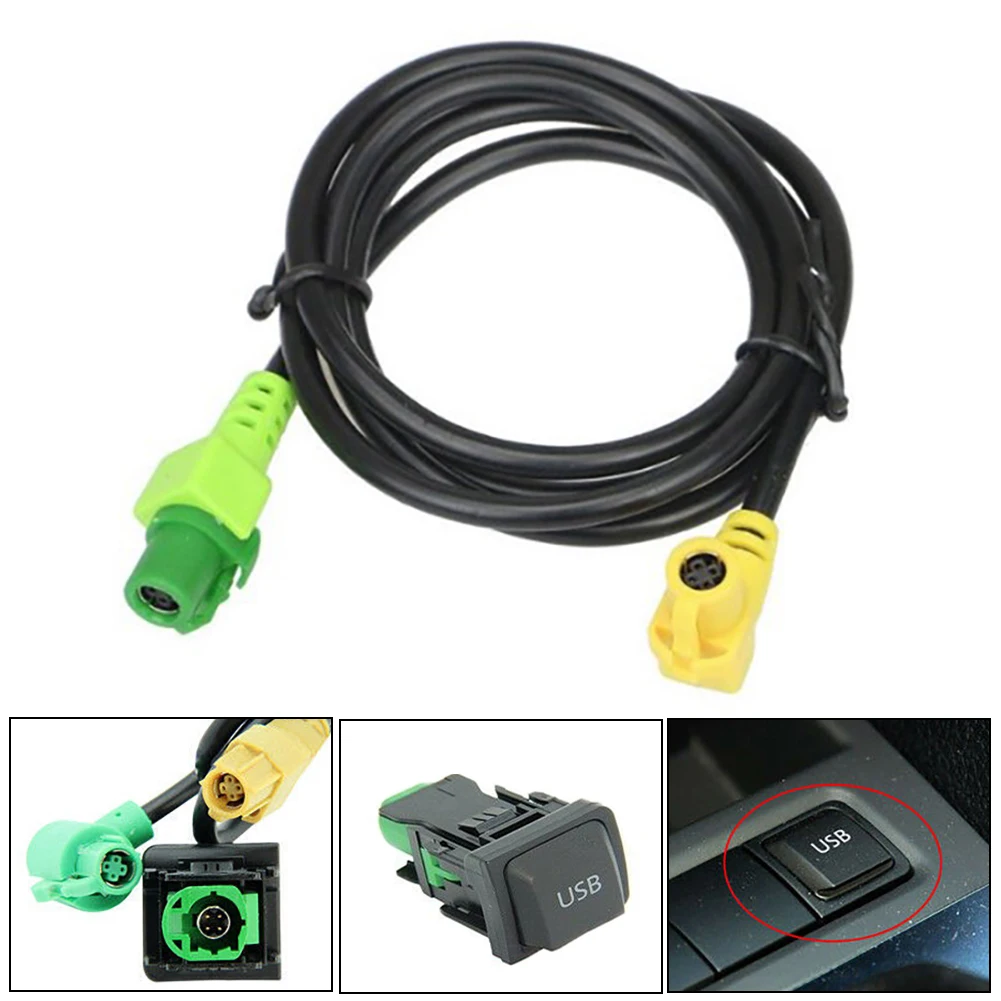 

1Pc Car Cable Adapter Switch USB Cable Extention Mount Panel Cable for For Toyota Volkswagen USB Port Car Switch Socket
