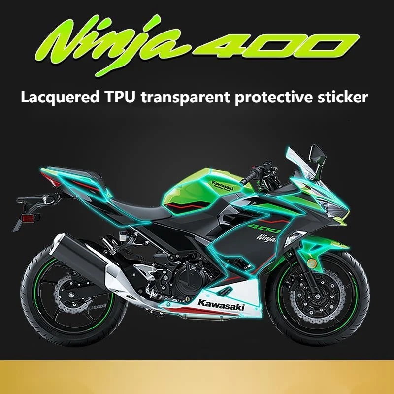 

Пленка на одежду для мотоцикла и автомобиля, прозрачная защитная пленка из ТПУ для краски, водонепроницаемая и сухая для Kawasaki Ninja 400