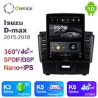 Автомагнитола Ownice на Android 10,0 для Isuzu D-max 2015-2018, автомобильное радио, мультимедийное видео, аудио, GPS плеер, головное устройство, 4G LTE 360, панорама