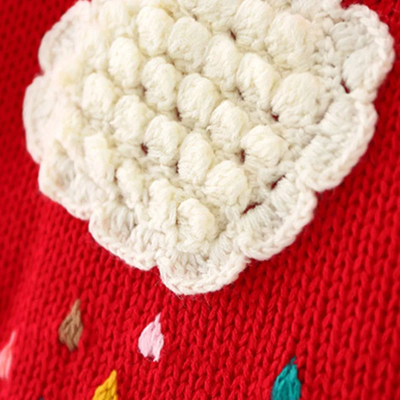 New Winter Cartoon Baby Girls Sweater Cloud Raindrops Kids Clothes Children Sweater Warm Long Sleeve for Girls Knitwear