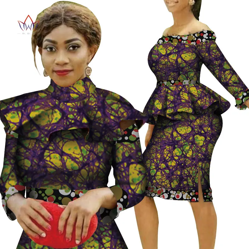 Женский комплект из топа и юбки с принтом в африканском стиле|Африканская одежда|