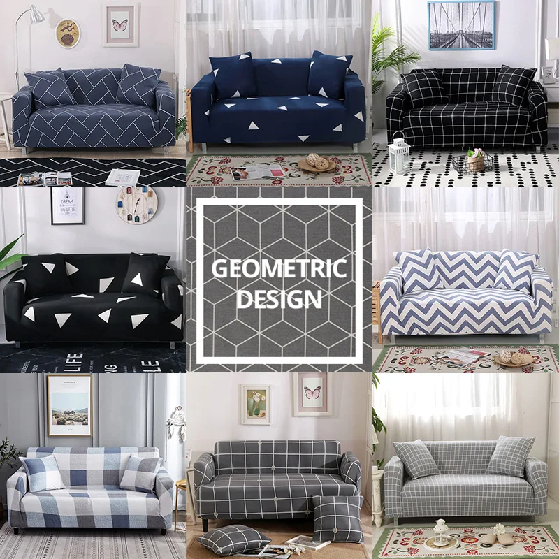 Новый геометрический эластичный чехол на диван для в гостиной дивана хлопок