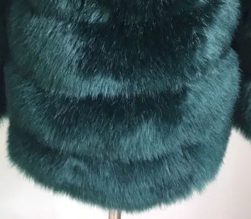 Dark Green ZADORIN Abrigo Mujer зимние женские пальто Роскошные Шуба из искусственного лисьего меха размера плюс толстые теплые длинные пушистые куртки розовое пальто bontjas - Цвет: Dark Green