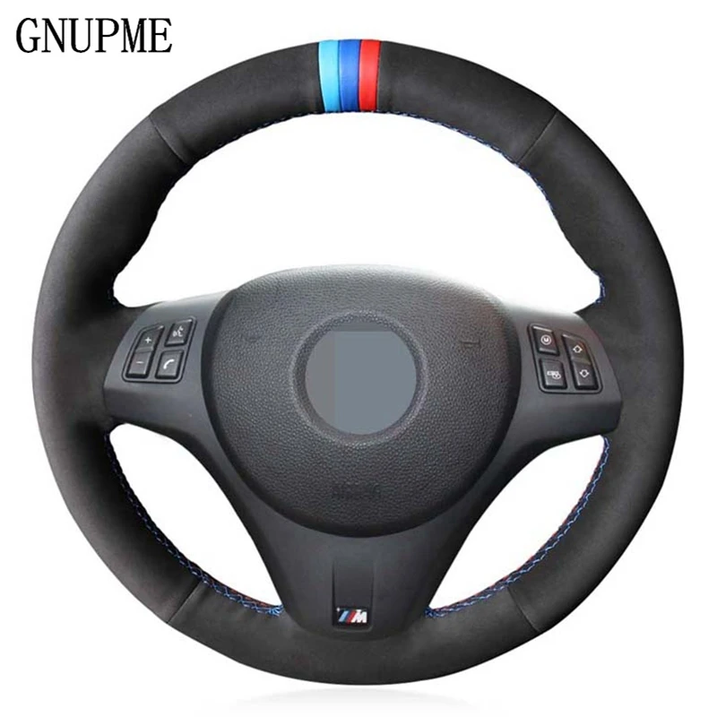 Мужская прошитая вручную обувь черного цвета из натуральной кожи и замши чехол