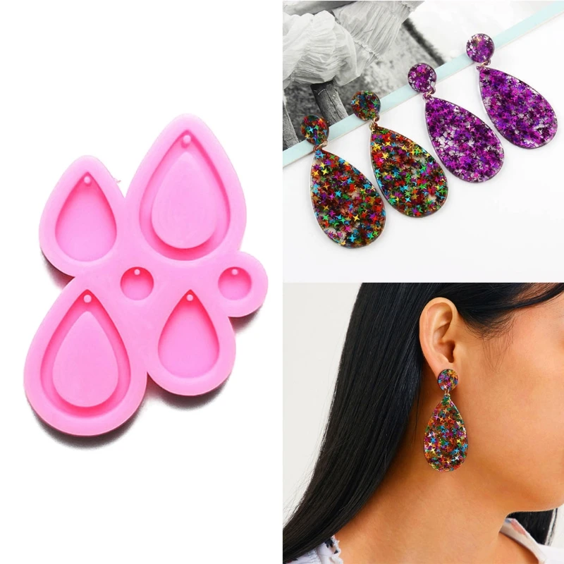 

Многофункциональные серьги-кольца из эпоксидной смолы