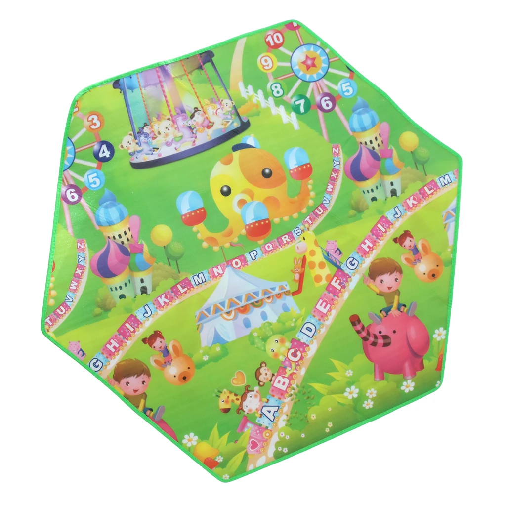 

Children Cartoon Hexagonal EVA Crawling Mat Picnic Carpet Kids Tent Rug Toy