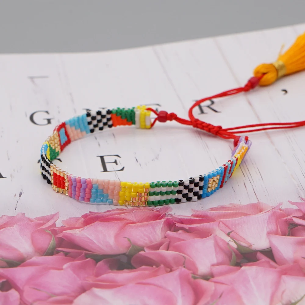 

Go2boho Tassel Bracelets For Girl Boho Beach Bracelet For Women Handmade Bead Jewellery Colorful Beaded Jewelry Friendship Gift