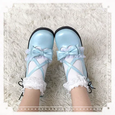 Туфли женские на низком каблуке с бантом и круглым носком|Туфли| |